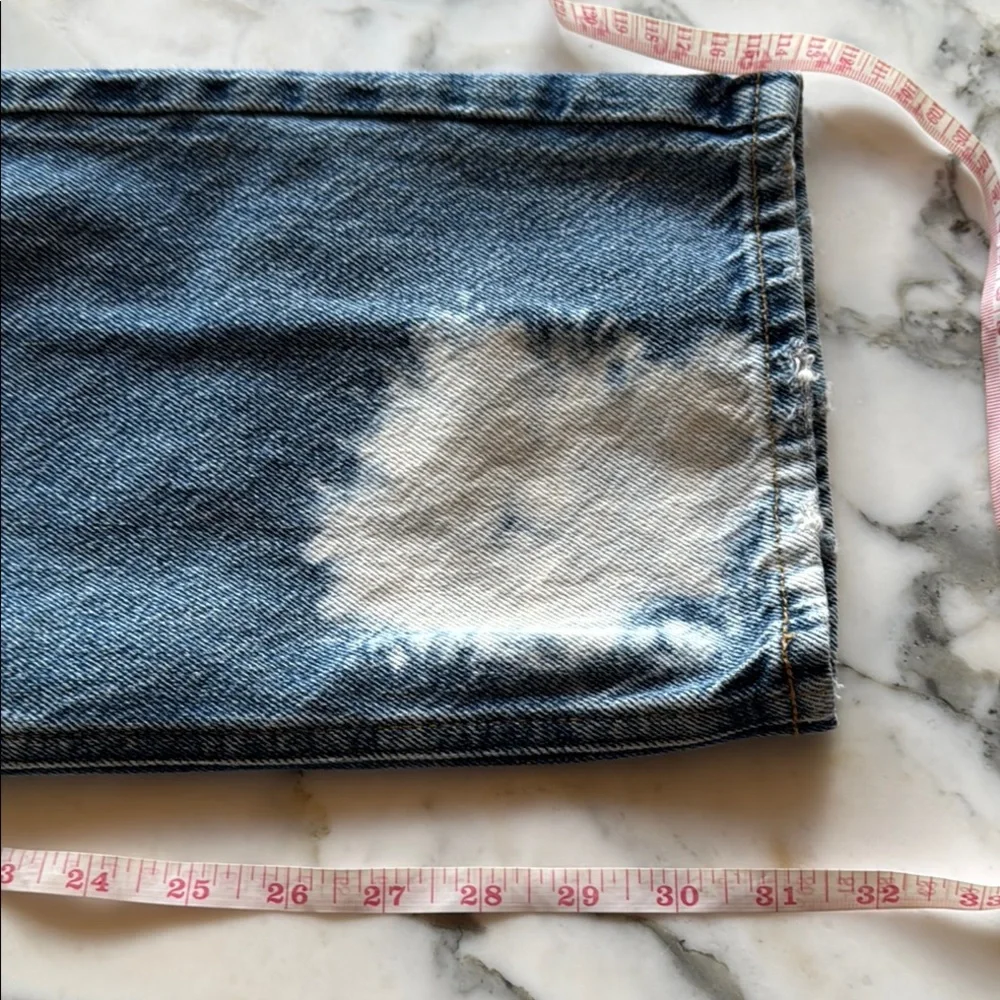 PacSun Blue & White Straight Leg Tie Dye Jeans Women’s size 24 - Picture 7 of 13